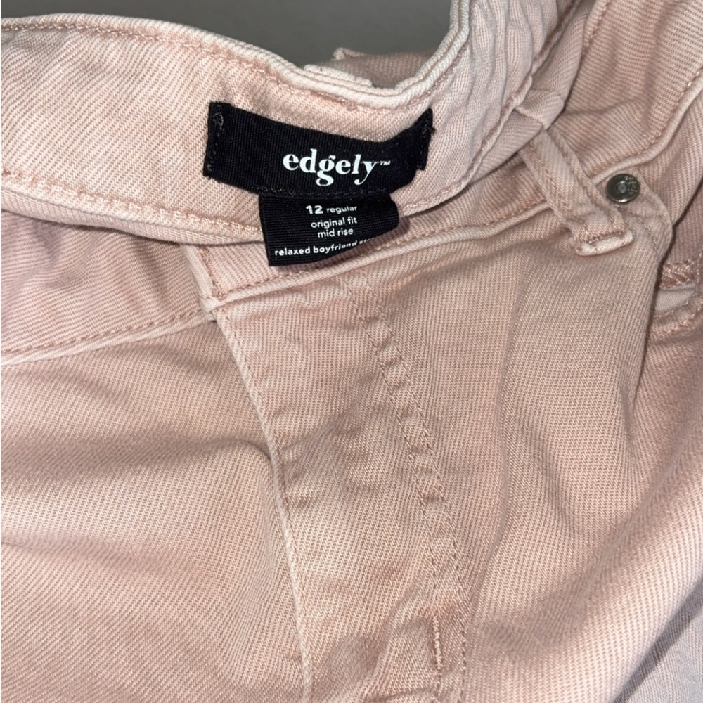 edge Blush Pink Relaxed Boyfriend Jeans